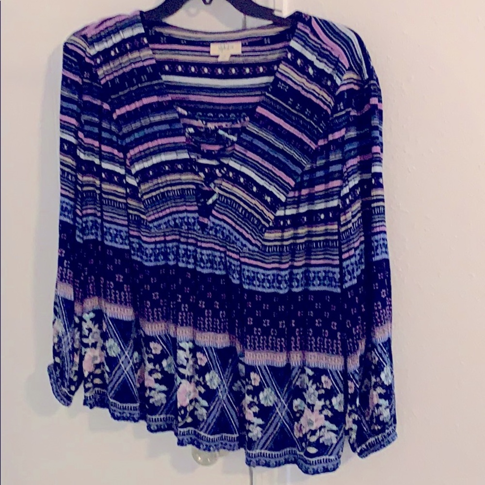 Style & Co boho style tunic top XL new